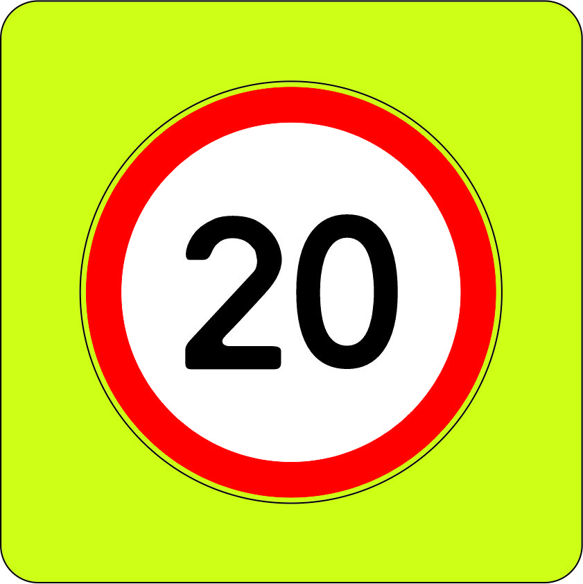 Дорожный знак 3.24 с флуоресцентной окантовкой